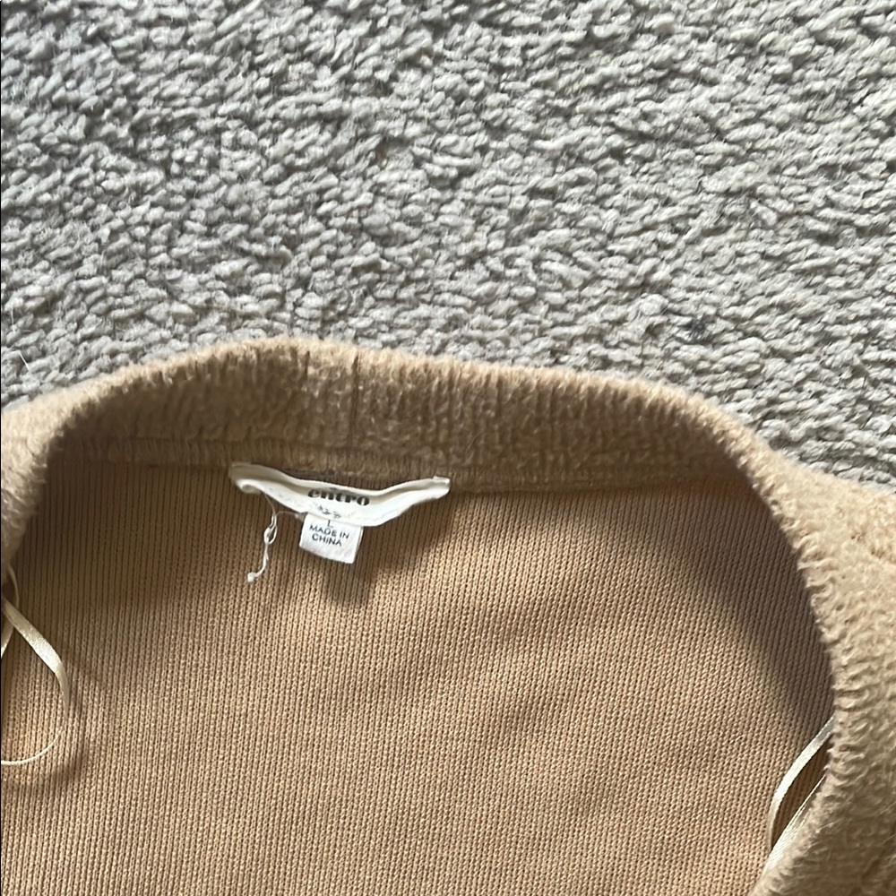 Vici Stylish Tan and Gray Women's Sweater - Picture 4 of 4